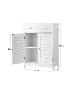 Comoda, Vasagle, BBC51WT, Alb, 60 x 30 x 80 cm - imagine 5