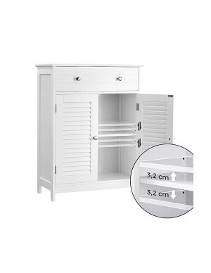 Comoda, Vasagle, BBC51WT, Alb, 60 x 30 x 80 cm - imagine 6