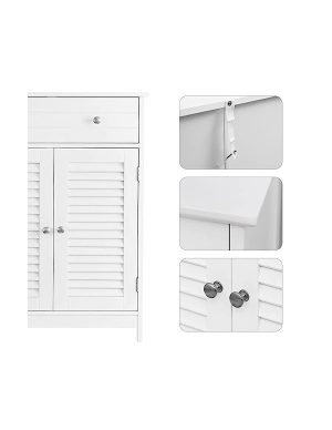 Comoda, Vasagle, BBC51WT, Alb, 60 x 30 x 80 cm - imagine 7