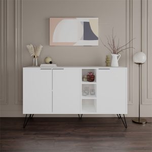 Consola Clara culoarea alba 142x35.5x82cm - imagine 2