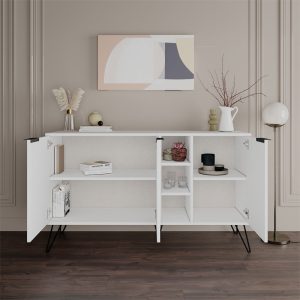 Consola Clara culoarea alba 142x35.5x82cm - imagine 3