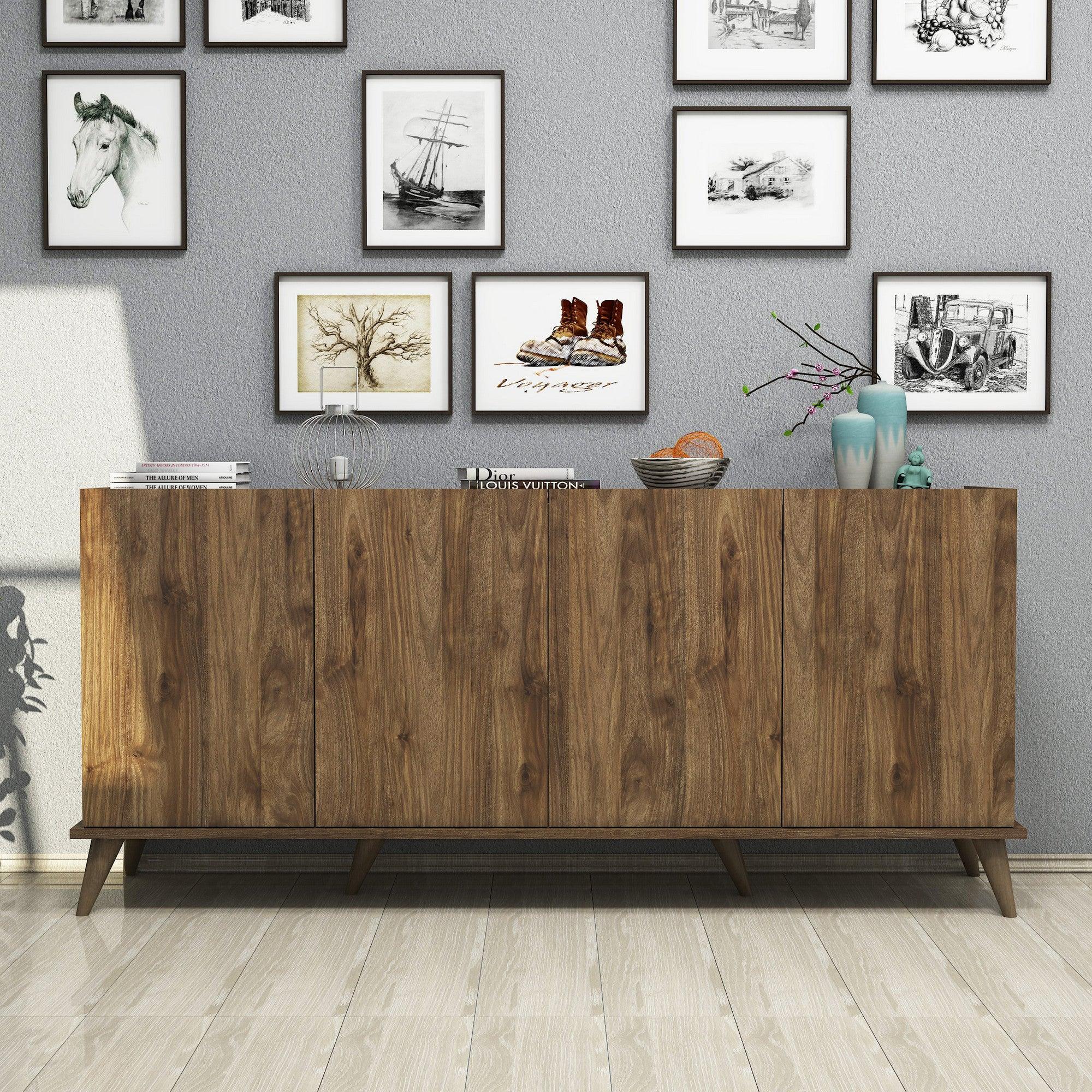 Consolă Elegante Console, Nuc, 180x81x45 cm 1 Consolă Elegante Console, Nuc, 180x81x45 cm