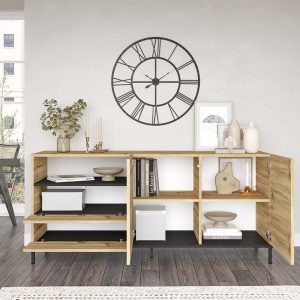 Consola Evaluate sonoma - wenge 170x46.5x75.5cm - imagine 2