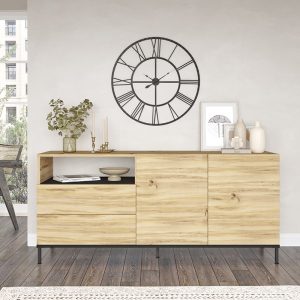 Consola Evaluate sonoma - wenge 170x46.5x75.5cm - imagine 3