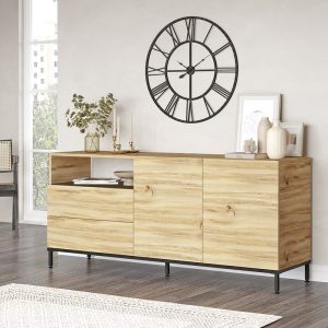 Consola Evaluate sonoma - wenge 170x46.5x75.5cm - imagine 4