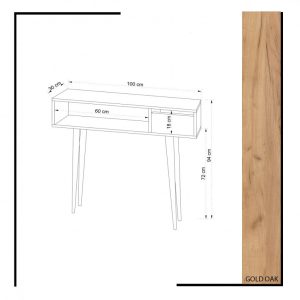 Consola Kiogi Oak-Alb - imagine 4