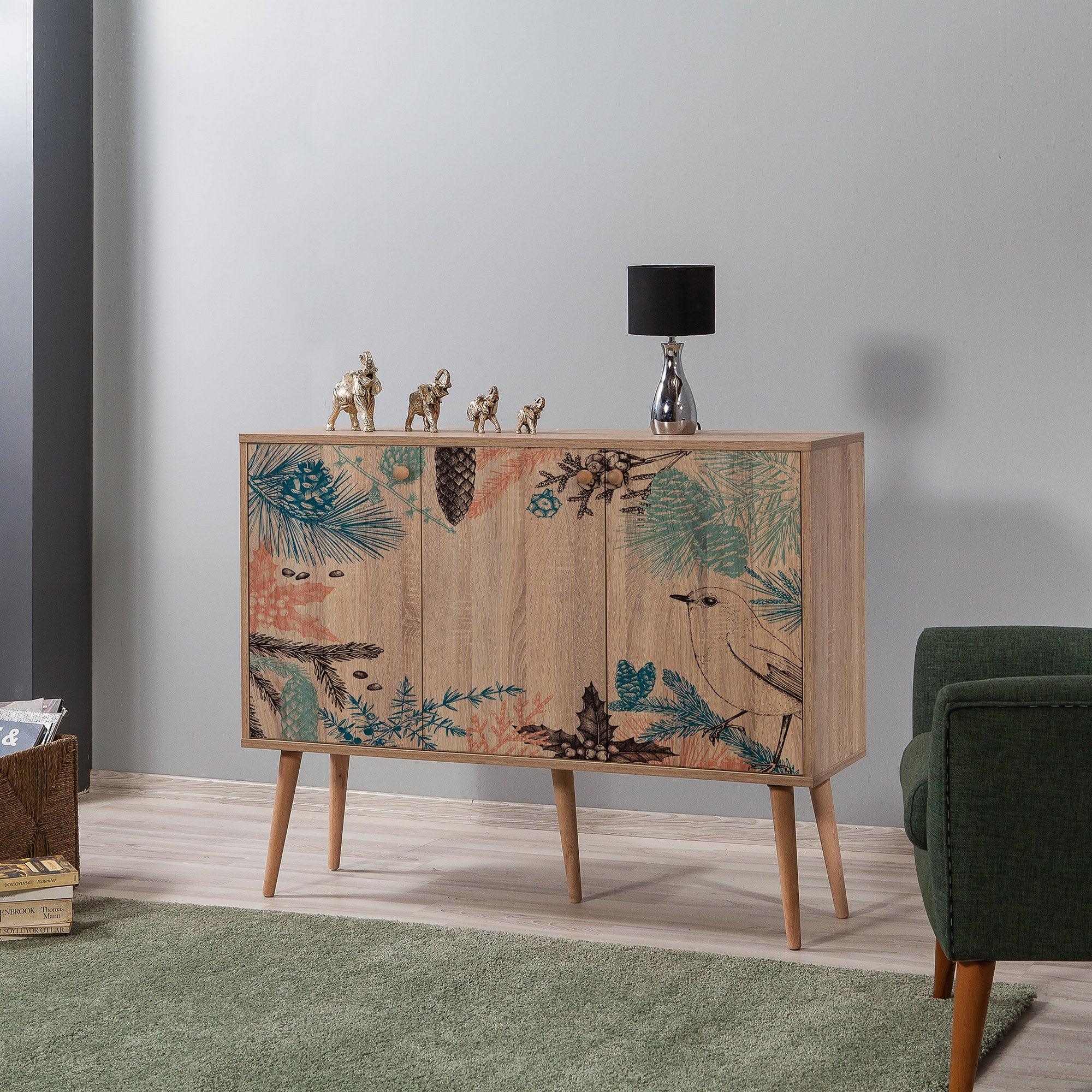 Consolă Mega - Console 5, Stejar Sonoma, 90x60x120 cm 1 Consolă Mega - Console 5, Stejar Sonoma, 90x60x120 cm