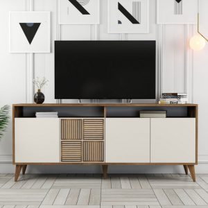 Consola Milan Walnut-Cream - imagine 5