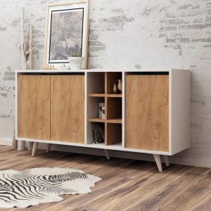Consola Prava Oak-Alb - imagine 3