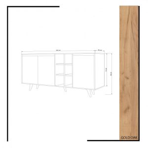 Consola Prava Oak-Alb - imagine 5