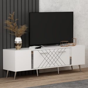 Consola TV Detas Alb 150x48.2x35 cm - imagine 2