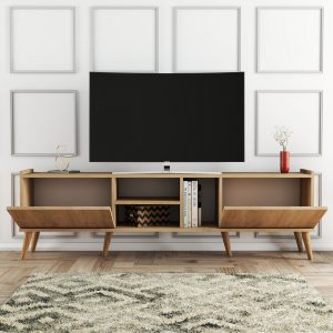 Consola TV Lotus Stejar 180x52x34 cm - imagine 3