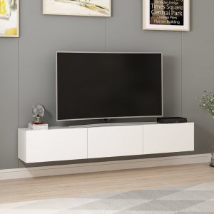 Consola TV Rigel Alb 180x30x32 cm - imagine 2