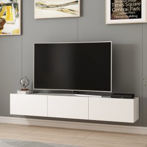 Consola TV Rigel Alb 180x30x32 cm - imagine 3