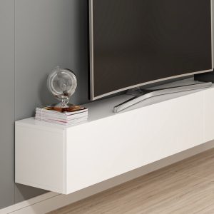 Consola TV Rigel Alb 180x30x32 cm - imagine 4
