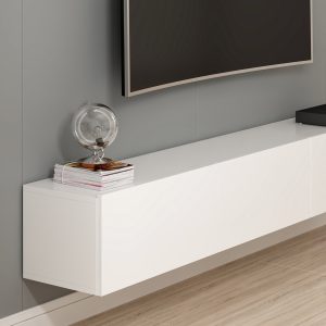 Consola TV Rigel Alb 180x30x32 cm - imagine 6