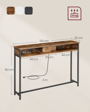 Consola Vasagle Maro 120x25x81.1 cm - imagine 6