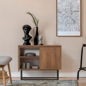Consola Zuri Walnut-Negru - imagine 2