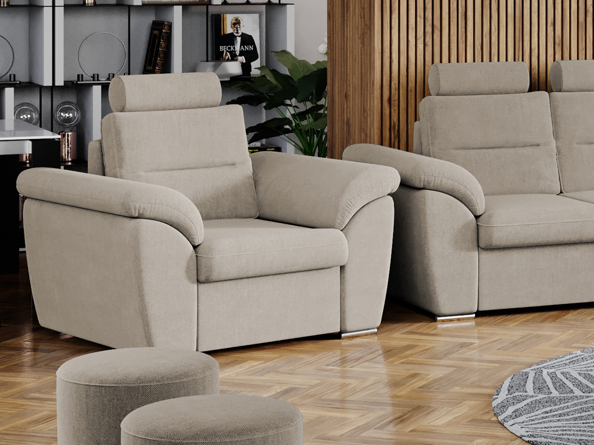 Fotoliu Biano Crem 3 Fotoliu Biano Crem - imagine 3