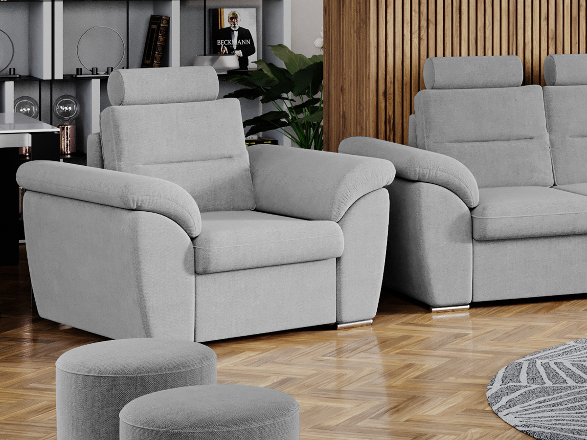 Fotoliu Biano Gri Deschis 3 Fotoliu Biano Gri Deschis - imagine 3