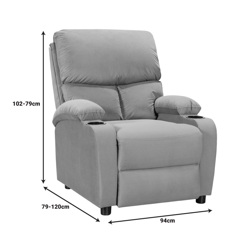 Fotoliu cu suport de pahare Gartia, Pako World, Crem, 79x94x102 cm 4 Fotoliu cu suport de pahare Gartia, Pako World, Crem, 79x94x102 cm - imagine 4