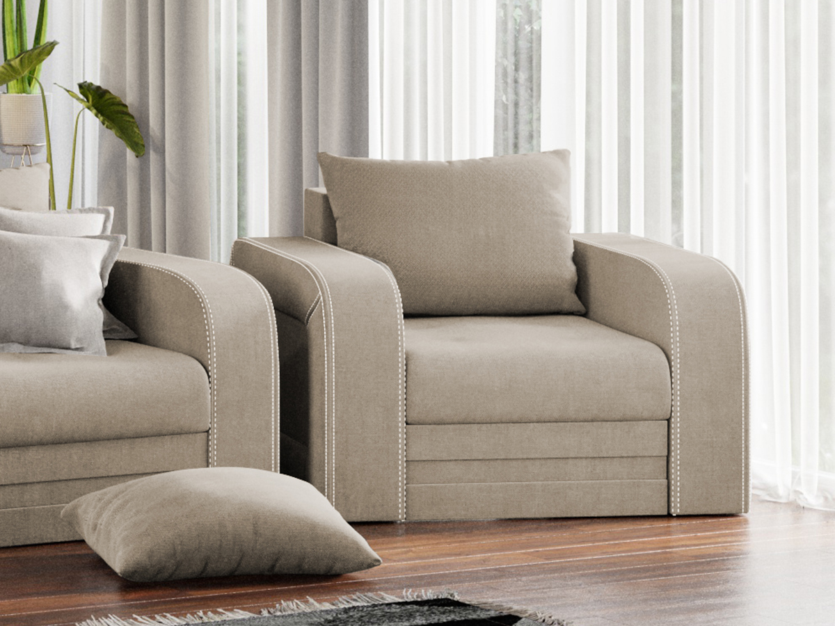 Fotoliu Camila Crem 2 Fotoliu Camila Crem - imagine 2