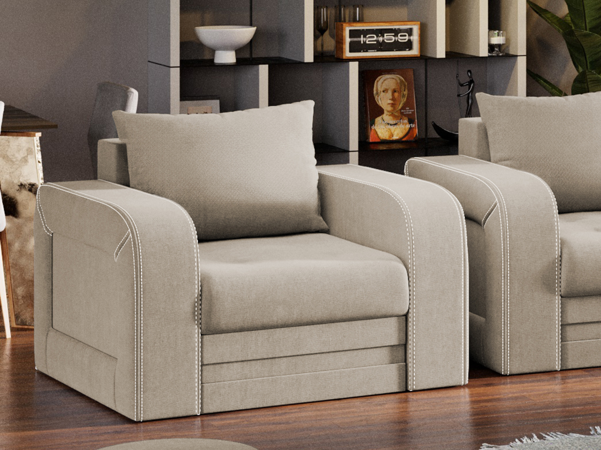 Fotoliu Camila Crem 3 Fotoliu Camila Crem - imagine 3