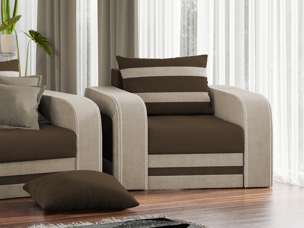 Fotoliu Camila Maro / Crem 2 Fotoliu Camila Maro / Crem - imagine 2