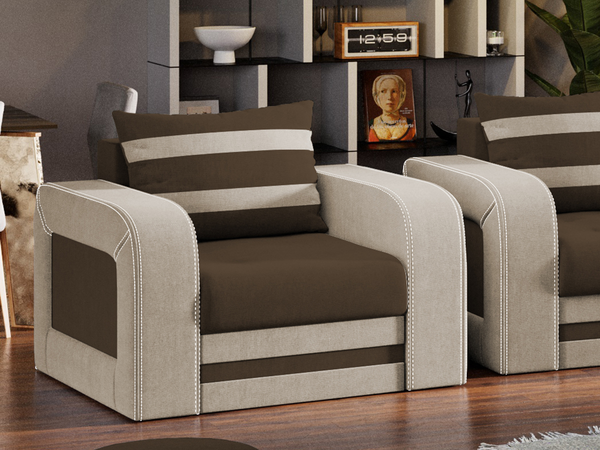 Fotoliu Camila Maro / Crem 3 Fotoliu Camila Maro / Crem - imagine 3