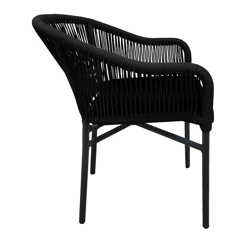 Fotoliu din aluminiu Legana, Antracit-Natural, 56x66x82 cm 2 Fotoliu din aluminiu Legana, Antracit-Natural, 56x66x82 cm - imagine 2