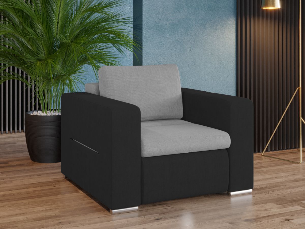 Fotoliu Ivy Gri Deschis / Gri Antracit 1 Fotoliu Ivy Gri Deschis / Gri Antracit