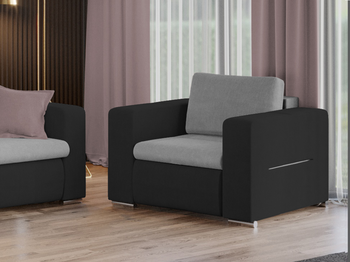 Fotoliu Ivy Gri Deschis / Gri Antracit 3 Fotoliu Ivy Gri Deschis / Gri Antracit - imagine 3