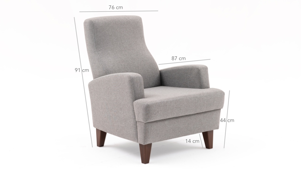 Fotoliu Kana Gri deschis 76x91x87 cm 4 Fotoliu Kana Gri deschis 76x91x87 cm - imagine 4