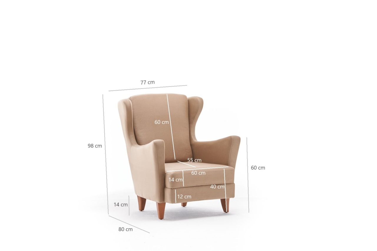 Fotoliu Lola Crem 77x98x80 cm 5 Fotoliu Lola Crem 77x98x80 cm - imagine 5