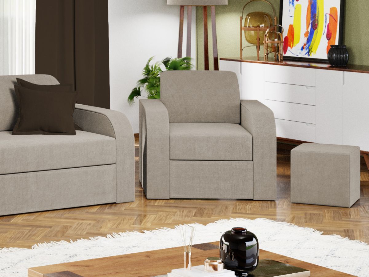 Fotoliu Mini Crem 3 Fotoliu Mini Crem - imagine 3