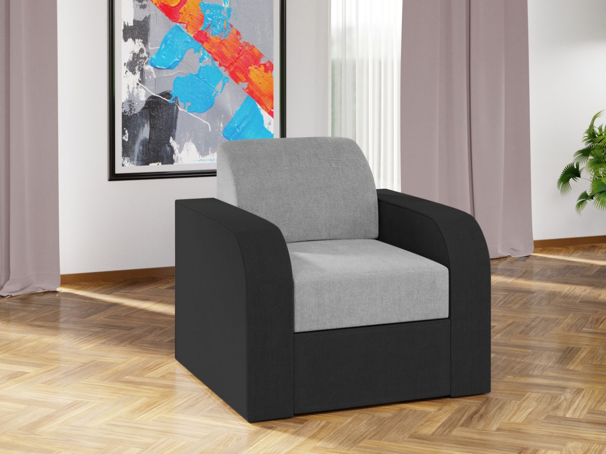 Fotoliu Mini Gri Deschis / Gri Antracit 2 Fotoliu Mini Gri Deschis / Gri Antracit - imagine 2