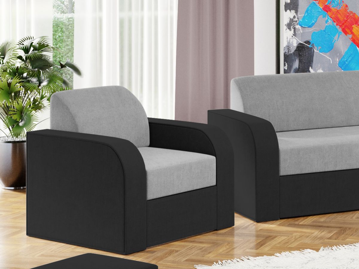 Fotoliu Mini Gri Deschis / Gri Antracit 1 Fotoliu Mini Gri Deschis / Gri Antracit