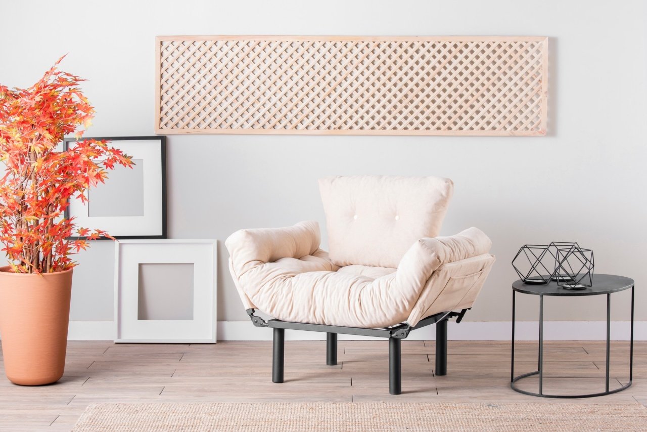 Fotoliu Nitta Crem 135x70x45 cm 1 Fotoliu Nitta Crem 135x70x45 cm