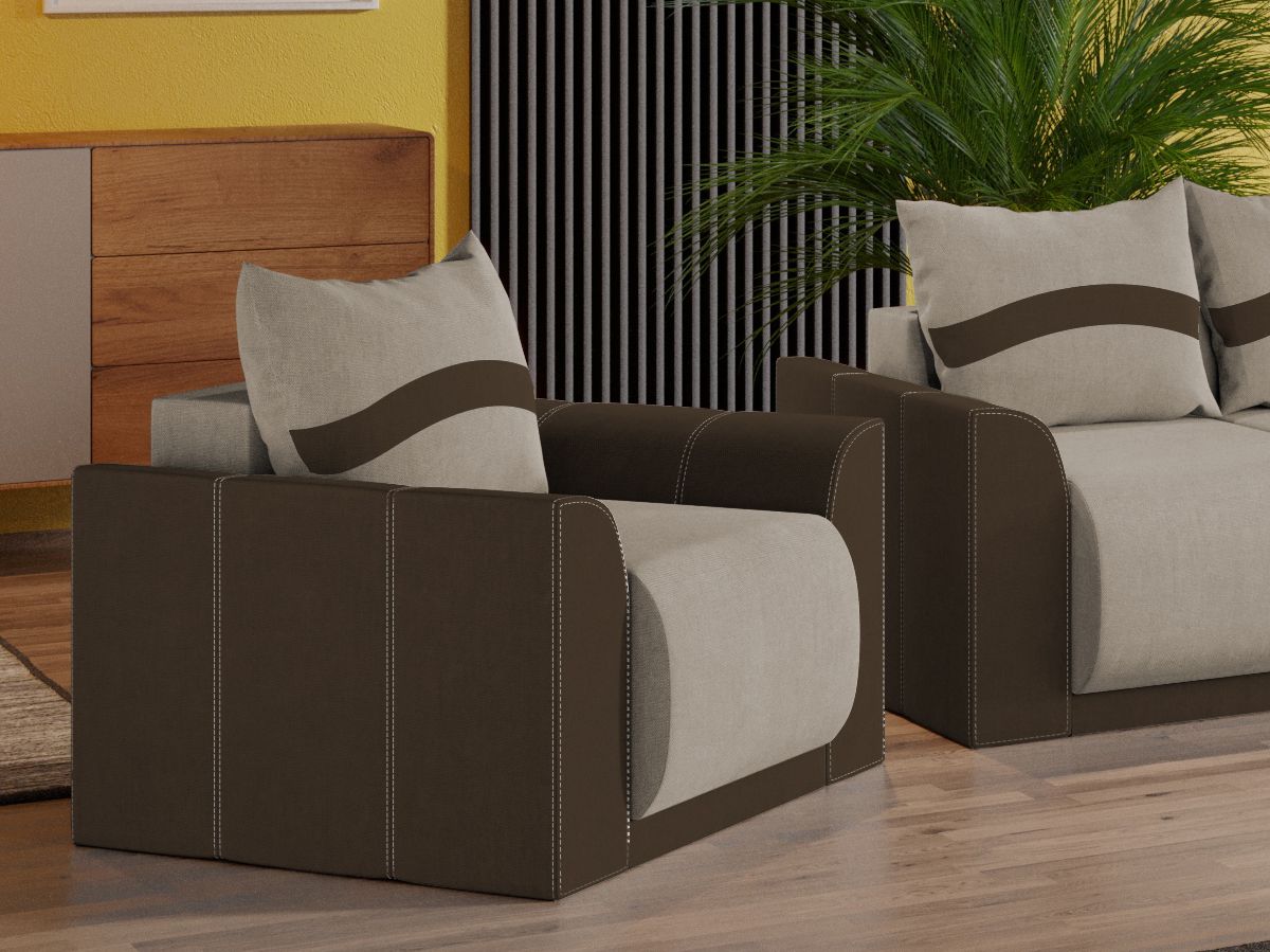 Fotoliu Nova Crem / Maro 3 Fotoliu Nova Crem / Maro - imagine 3