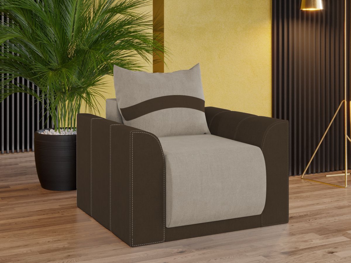 Fotoliu Nova Crem / Maro 2 Fotoliu Nova Crem / Maro - imagine 2