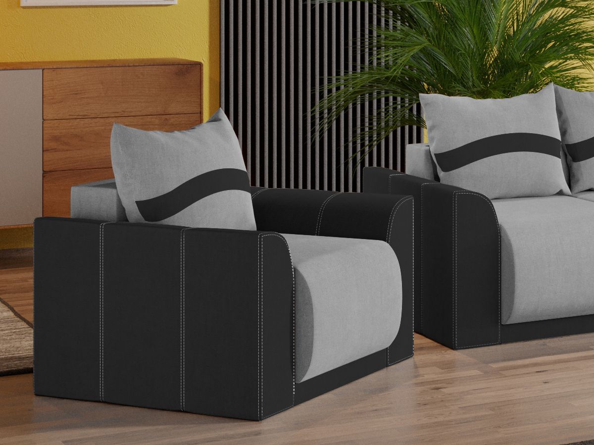 Fotoliu Nova Gri Deschis / Gri Antracit 3 Fotoliu Nova Gri Deschis / Gri Antracit - imagine 3