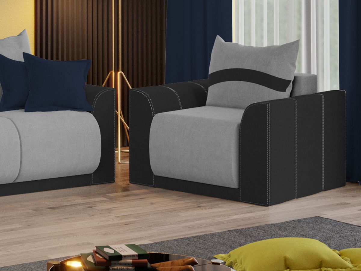 Fotoliu Nova Gri Deschis / Gri Antracit 1 Fotoliu Nova Gri Deschis / Gri Antracit