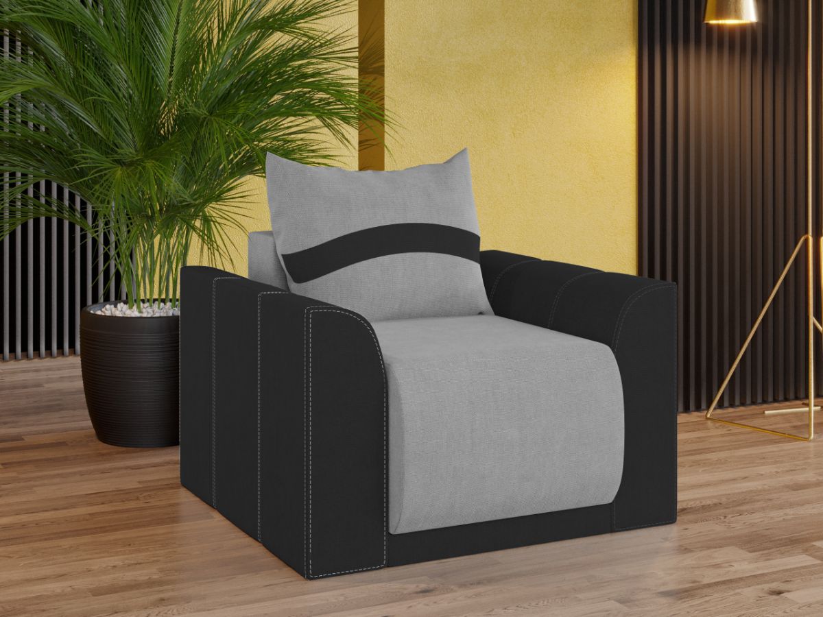 Fotoliu Nova Gri Deschis / Gri Antracit 2 Fotoliu Nova Gri Deschis / Gri Antracit - imagine 2