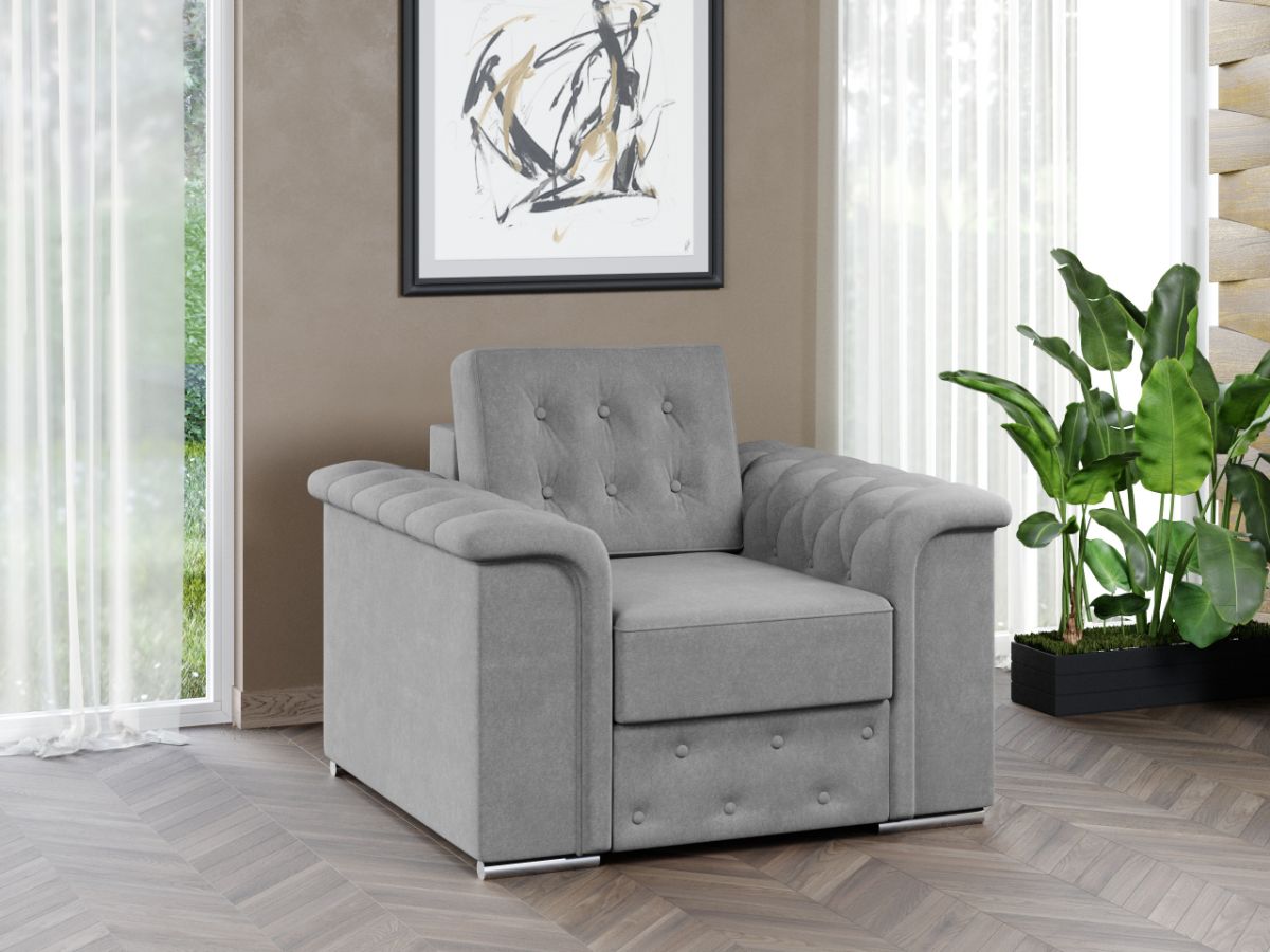 Fotoliu Olimp Gri Deschis 2 Fotoliu Olimp Gri Deschis - imagine 2