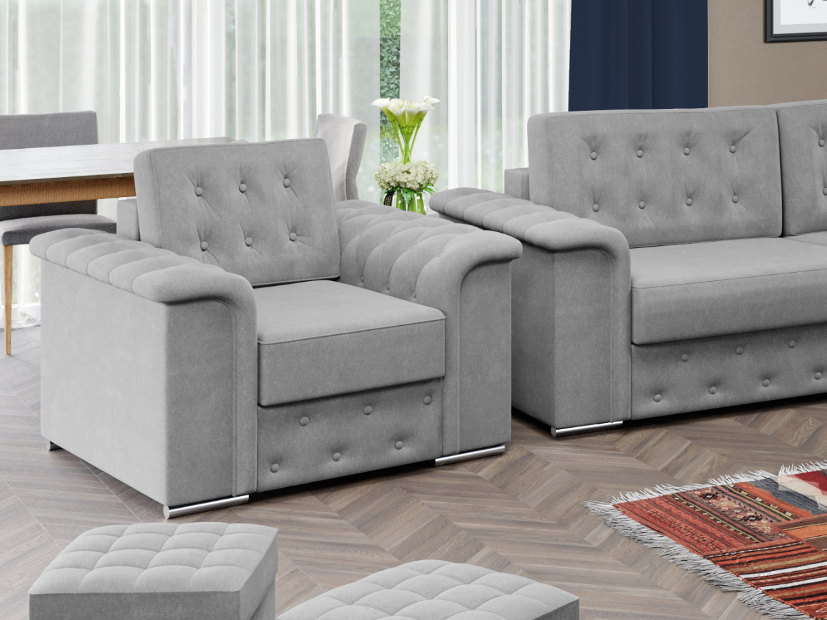 Fotoliu Olimp Gri Deschis 1 Fotoliu Olimp Gri Deschis