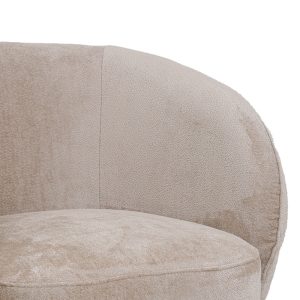 Fotoliu rotativ Kreslo, Pako World, Textil, Crem, 78x81x77 cm - imagine 2
