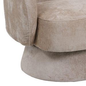 Fotoliu rotativ Kreslo, Pako World, Textil, Crem, 78x81x77 cm - imagine 3
