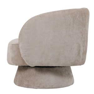 Fotoliu rotativ Kreslo, Pako World, Textil, Crem, 78x81x77 cm - imagine 5