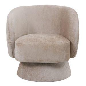 Fotoliu rotativ Kreslo, Pako World, Textil, Crem, 78x81x77 cm - imagine 6