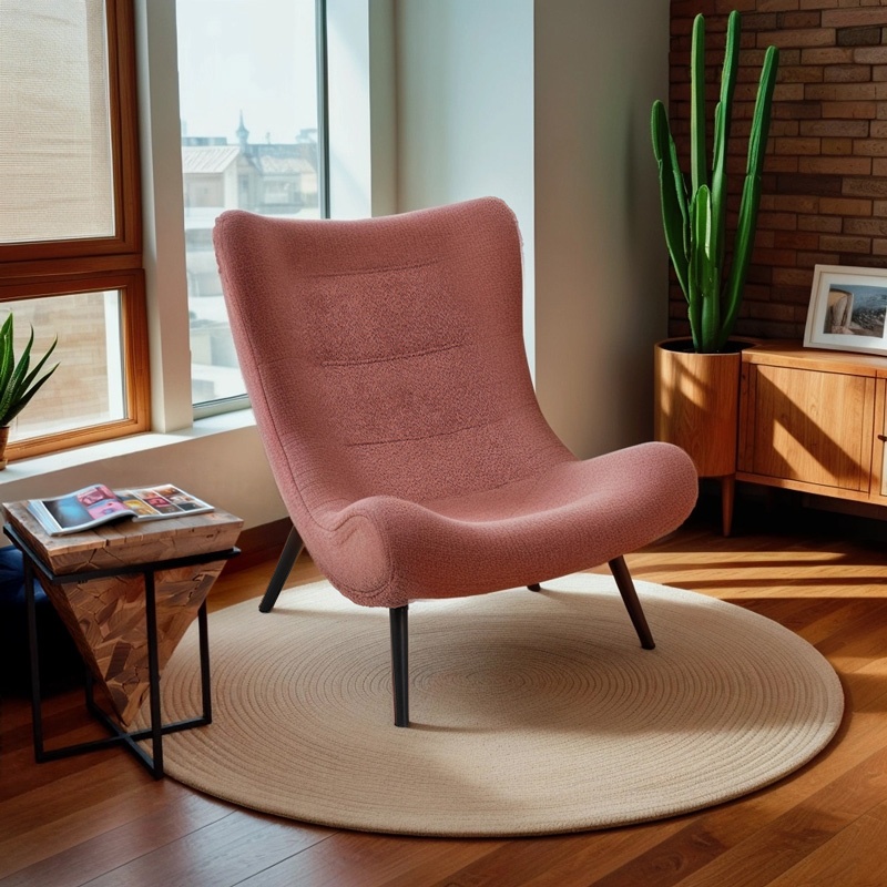 Fotoliu Silla, Pako World, Textil, Roz, 97x80x100 cm 2 Fotoliu Silla, Pako World, Textil, Roz, 97x80x100 cm - imagine 2